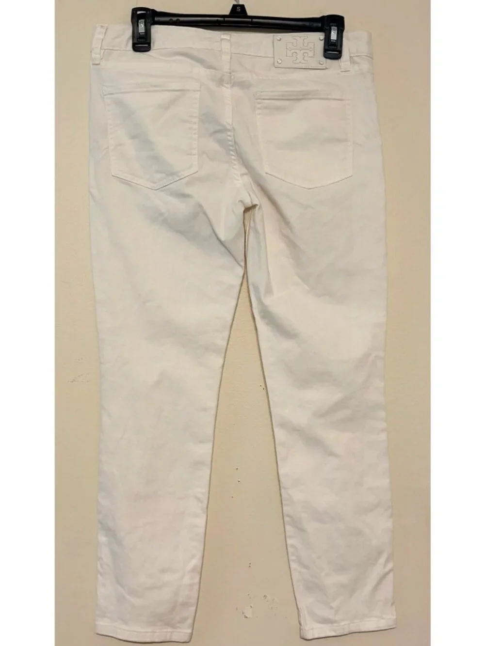Women's Tory Burch White Cropped Skinny Jeans Size 28 26